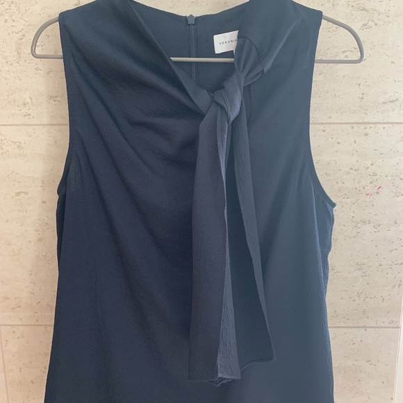 Veronika Maine Black Tie Blouse - Picture 3 of 8